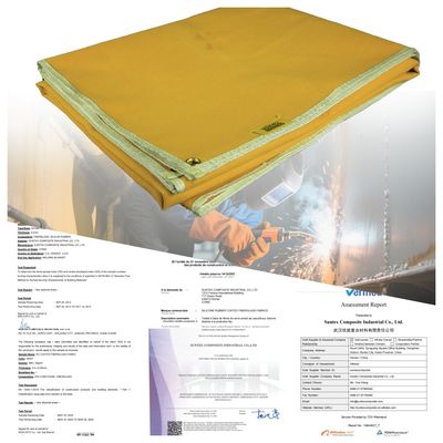 SUNTEX Heavy Duty 550°C Heat Resistant Acrylic Coated Fiberglass Welding Blanket with Customizable Sizes