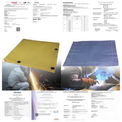 Couverture de soudure PU double face 17 Oz 16 Mil, tapis résistant à la chaleur et ignifuge