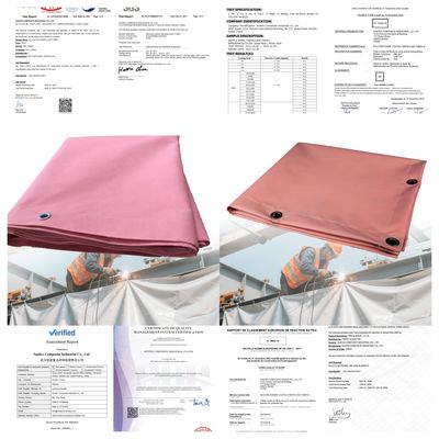 Couverture de soudure ignifuge, résistance à la température de 1000°F, épaisseur de 16 mil, 17 Oz