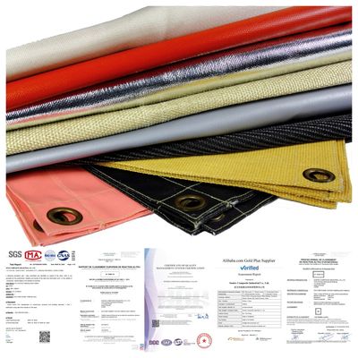 Couverture de soudage en fibre de verre 100% sur mesure, résistante à la chaleur à 550°C et revêtue d'acrylique pour la protection contre les incendies