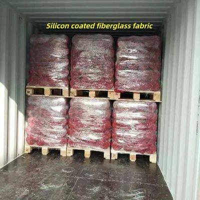 Tissu en fibre de verre enduit de silicone de couleur grise de 1 / 1,2 / 1,5 mètre de largeur et 50 m / 100 m de longueur de rouleau