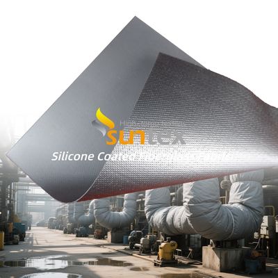 Double Sided Silicone Coated Fiberglass Fabric Welding Blanket with 50 m / 100 m Roll Length and Water Repellent Properties