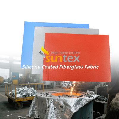 Fireproof Fabric with Double Sided PU Coated Silicone Coated Fiberglass Fabric in 50 m / 100 m Roll Length