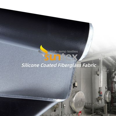 Customized Colored Silicone Rubber Coated Fiberglass Fabric with 0.3 mm Thickness and 400 g/sqm Weight for Heat Resistant Applications