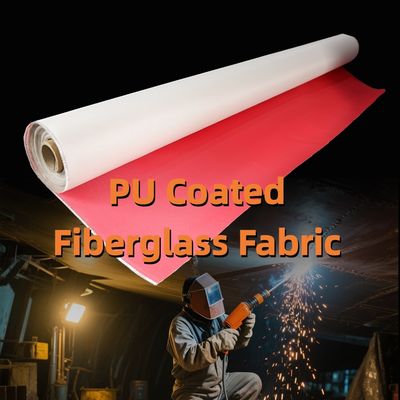 Fire Resistant PU Coated Fiberglass Fabric with 1800°C Temperature Resistance Customizable Widths and Double Side Coating