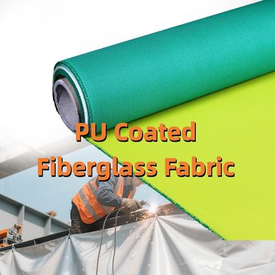Fire Resistant PU Coated Fiberglass Fabric with 1800°C Temperature Resistance Customizable Widths and Double Side Coating