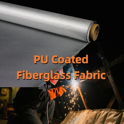 High-Silica Heat-Resistant Fireproof PU-Coated Fiberglass Fabric Ideal for Fire Prevention Applications | Premium Coated Fiberglass Material