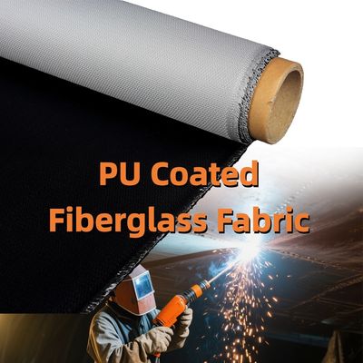 High-Silica Heat-Resistant Fireproof PU-Coated Fiberglass Fabric Ideal for Fire Prevention Applications | Premium Coated Fiberglass Material