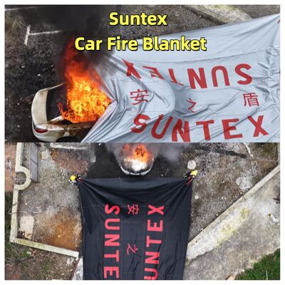 Couverture anti-incendie pour véhicules électriques Suntex avec une couverture de 60 minutes pour atténuer l'explosion et une couleur grise pour les incendies de batteries au lithium-ion