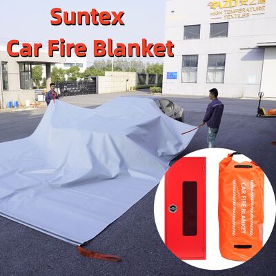 Couverture anti-feu pour voiture électrique Suntex avec respirabilité de 2,3-2,7 cm³/ (cm²·s) et résistance thermique de 550°C/1000°C en gris