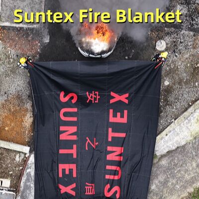 Couverture incendie grise Suntex pour le confinement du feu et l'émission de fumée dans la protection incendie des véhicules électriques