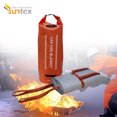 Couverture d'incendie portable pour véhicule électrique électrique avec résistance thermique à 550°C/1000°C pour le contrôle des incendies par déficit en oxygène