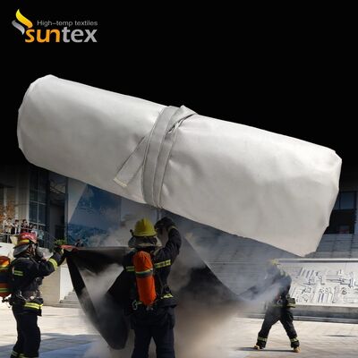 Couverture anti-incendie pour véhicule électrique à retardement de flamme avec résistance thermique à 550°C/1000°C pour le contrôle des incendies par déficit en oxygène