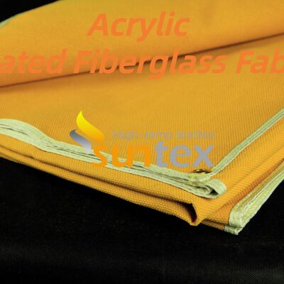 16oz Acrylic Coated Fire Resistant Fiberglass Fabric with 550 Degree C Temperature Resistance and Reduced Toxic Smoke