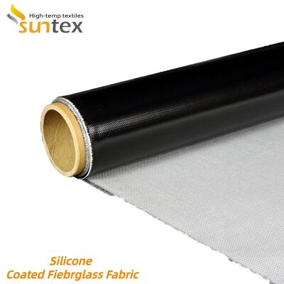 Wholesale Custom 850g/m2 Fireproof Heat Resistant Silicone Coated Fiberglass Fabric High Silica Fiberglass Cloth