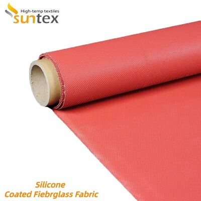 Fireproof Waterproof Silicone Coated Fiberglass Fabric 850g/m2 High Silica Fiberglass Cloth for Industrial Safety