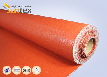 Le caoutchouc de silicone résistant à la chaleur a enduit le tissu enduit de silicone de fibre de verre pour les couvertures isolantes et la veste et la Co démontables