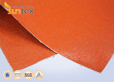 Tissu enduit de silicone ignifuge libre de fibre de verre d'alcali pour l'isolation thermique