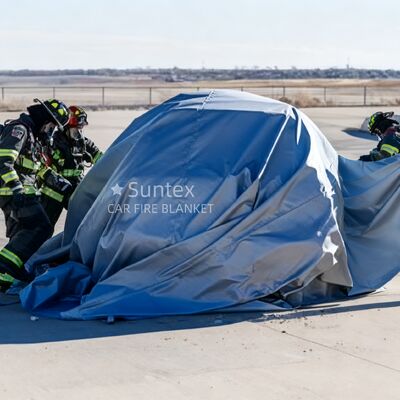 Couverture d'incendie compacte pour voiture d'urgence avec résistance thermique à 550°C/1000°C et déficit d'oxygène pour éteindre les incendies
