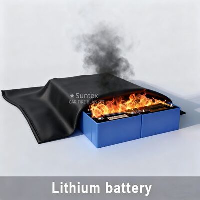 Large EV Fire Blanket with 550℃/1000℃ Thermal Resistance for Oxygen Deprivation and Gray Color Protection