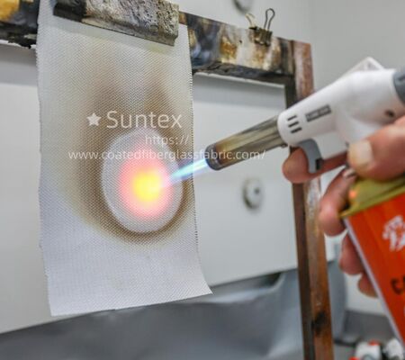 Tissu de fibre de verre enduit de silicone ignifuge et résistant aux intempéries - Tissu de fibre de verre à haute teneur en silice de 850 g/m2 pour environnements extérieurs et chimiques