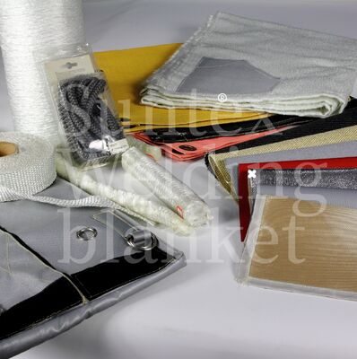 Couverture de soudage en fibre de verre à 100% - Couverture de feu résistante à la chaleur à 550 °C avec des tailles personnalisables