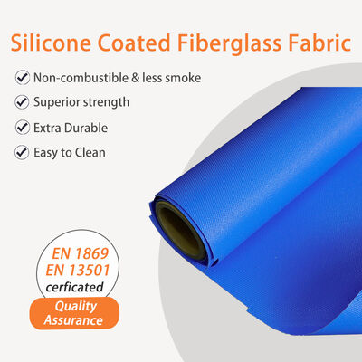 Tissu en fibre de verre recouvert de silicone résistant à la chaleur 850 g/m2 pour une protection contre les températures élevées