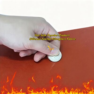 Tissu en fibre de verre enduit de silicone imperméable et résistant au feu à haute température (-70~260℃) Tissu en fibre de verre à haute teneur en silice