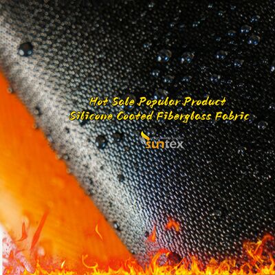 Résistant à haute température 850 g/m2 sans alcalinité Tissu en fibre de verre enduit de silicone pour isolation thermique