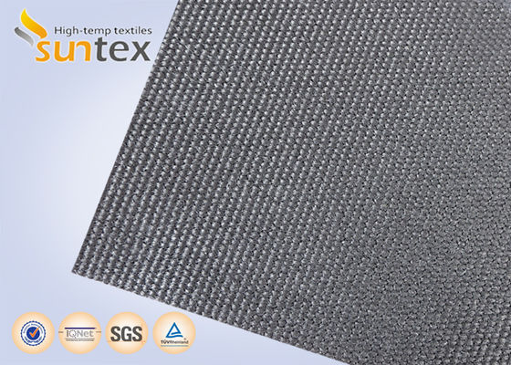 PU Graphite Dual Coated Stainless Steel Reinforced Fiberglass Cloth, 880C High Temp for Fire Barrier Curtain