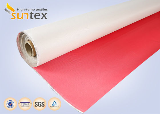 Tissu de couverture anti-feu de soudage M0 0,41 mm 460 g, fibre de verre résistante à la chaleur enduite de PU pour utilisation dans les conduits