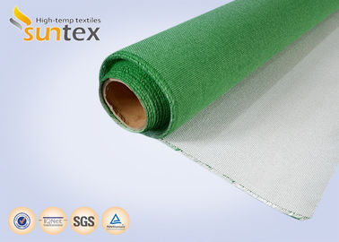 Tissu enduit simple vert de fibre de verre d'unité centrale de côté (polyuréthane)