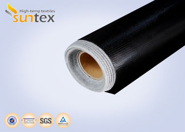 Tissu de fibre de verre enduit de silicone ignifuge avec résistance à la température de -50°C à 500°C, poids de 400 g/m² et épaisseur de 0,3 mm
