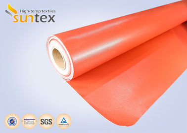 Tissu enduit de silicone de fibre de verre de résistance à hautes températures pour les couvertures ignifuges d'équipement