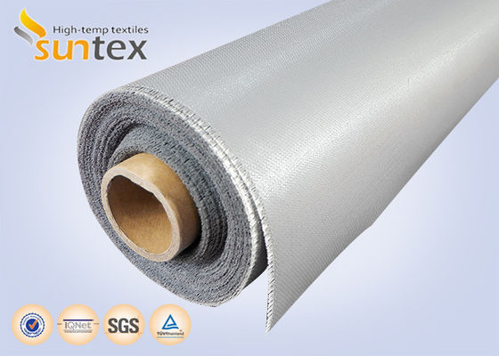 Pour le tissu enduit de silicone libre de fibre de verre d'alcali de rideau en fumée