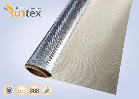Tissu en fibre de verre ignifuge et imperméable: bouclier thermique recouvert de feuille d'aluminium de 1,7 mm