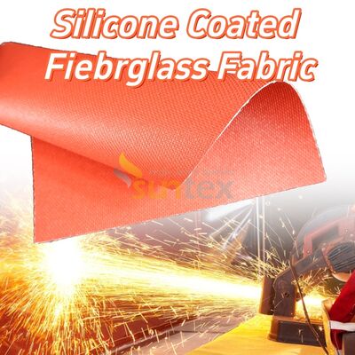 High Temperature Resistant Fireproof Anti-tear Silicone Coated Fiberglass Fabric for Industrial Use