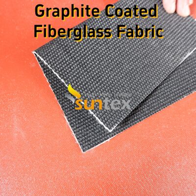 Black Graphite Coated High Temperature Fiberglass Cloth with 750℃ Resistance and Abrasion Properties for Fire Control