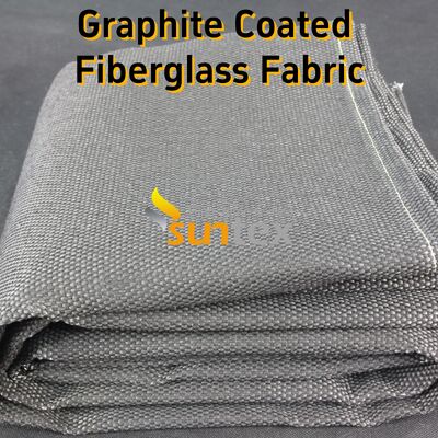 High Temperature Fiberglass Cloth with 750℃ Coating and 550℃ Fabric Resistance in 28.82oz/sqy Graphite Coated Fiberglass Fabric