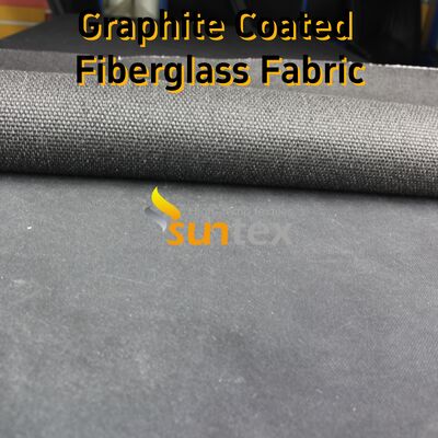 Graphite Coated High Temperature Fiberglass Cloth with 750℃ Resistance and 28.82oz/sqy Weight for Fire Curtains and Welding Blankets