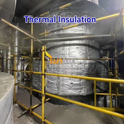 Veste d'isolation amovible résistante aux températures de 1000°C, personnalisée, avec revêtement d'isolation thermique résistant à l'eau et à l'huile