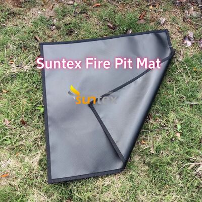 Double Sided 550°C Heat Resistant Fire Pit Mat with Customizable Size for Deck and Patio Protection