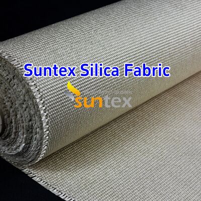 Tissu en fibre de verre à haute teneur en silice (96 % SiO2) personnalisé avec une résistance à la température de 1000 ℃ et un motif pied-de-corbeau double face
