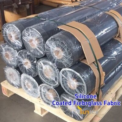 Tissu en fibre de verre recouvert de silicone imperméable à l'eau et au feu et résistant aux températures élevées pour les applications industrielles