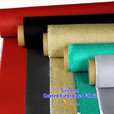 Tissu de fibre de verre ignifuge résistant aux hautes températures et aux déchirures, enduit de silicone, pour applications industrielles