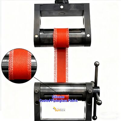 Tissu en fibre de verre recouvert de silicone résistant au feu, résistant aux températures élevées et anti-déchirure pour applications industrielles