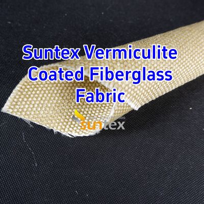750℃ Temperature Resistance 1070gsm Heavy Weight Vermiculite Coated Fiberglass Fabric with Excellent Abrasion Resistance