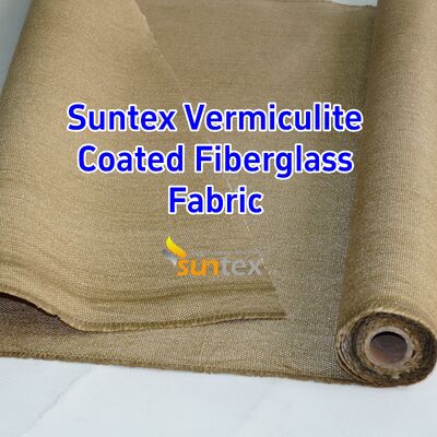 750℃ Temperature Resistance Vermiculite Coated Fiberglass Fabric with 1070gsm Heavy Weight and Excellent Abrasion Resistance
