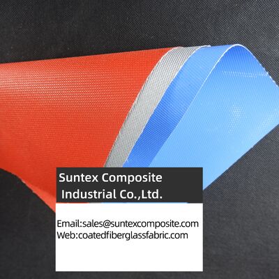 Tissu en fibre de verre enduit de silicone ignifuge haute température avec résistance à la corrosion