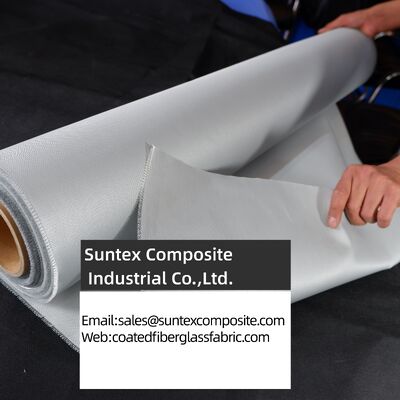 Tissu en fibre de verre enduit de silicone tissé simple et sans alcali résistant à la chaleur pour rideaux ignifuges